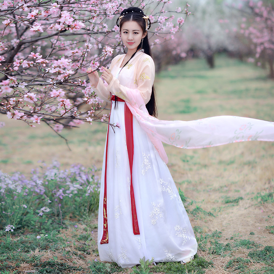 如梦霓裳日常汉服女装对襟齐腰襦裙[蝶恋花]绣花中国风非古装夏季