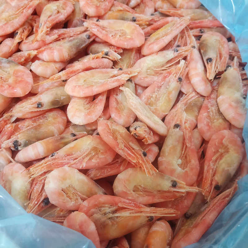 北极甜虾3斤盒装即食冰虾带籽刺身大号海生鲜海冻虾