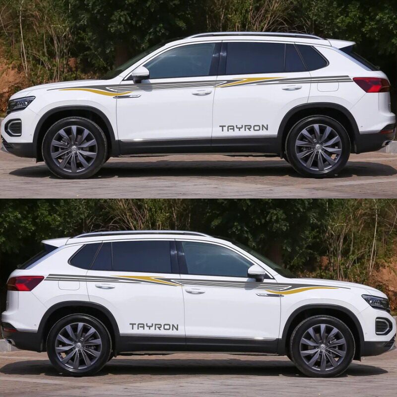 车贴拉花大众探岳改装tayron汽车车身汽车装饰贴