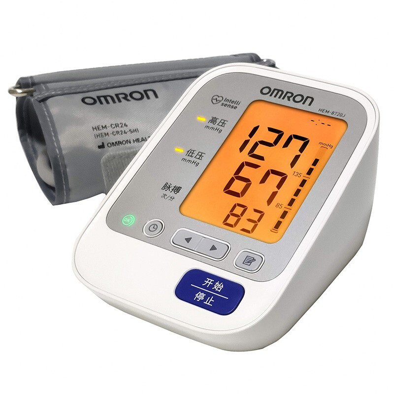 血压欧姆龙上臂电子血压计医院同款智能测量仪hem8720血压计电子血压