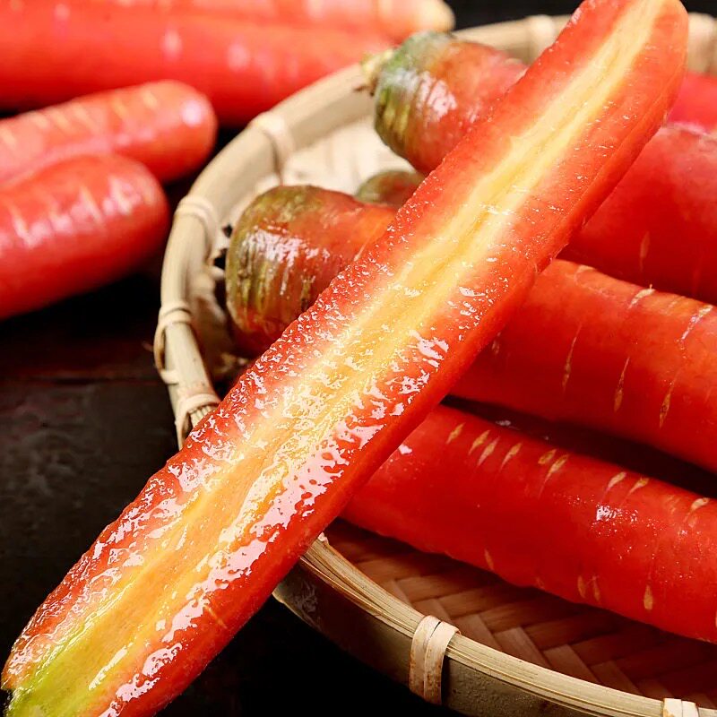 陕西大荔水果胡萝卜新鲜生吃红心红萝卜沙窝蔬菜萝卜