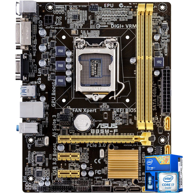 i7cpu套装华硕b85m主板i7477016g内存4g显卡diy主板