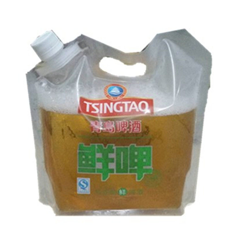 青岛啤酒青岛鲜啤袋装生啤酒15升1扎啤原浆啤酒青岛鲜啤3斤包邮