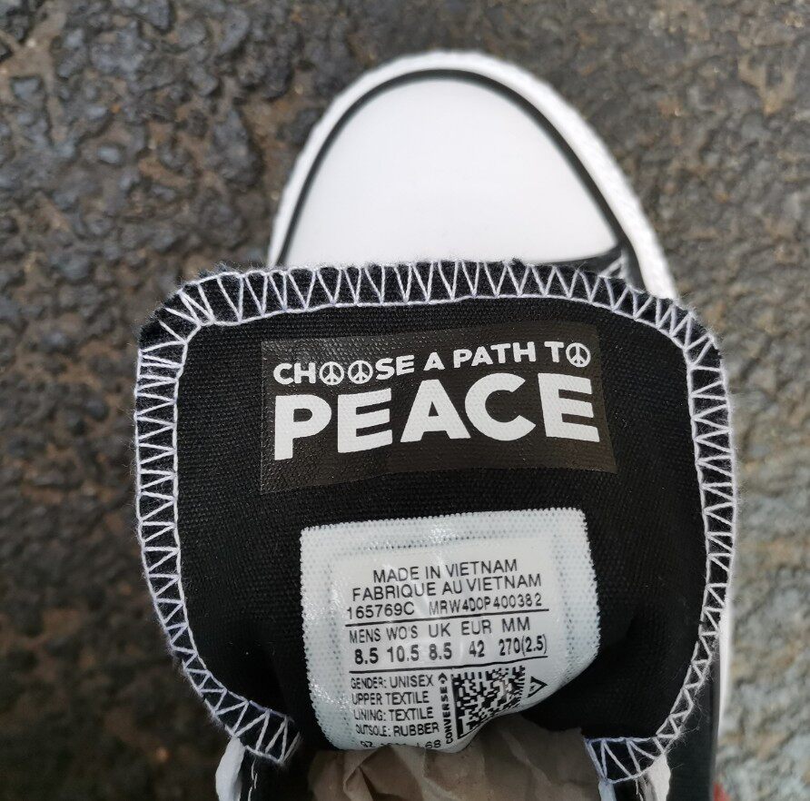 匡威seekpeace反战和平之路高低帮帆布鞋165766帆布鞋