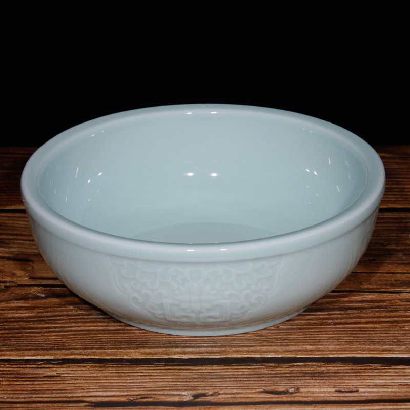 景德镇陶瓷鱼汤酸菜鱼酸菜水煮大号和面纯色圆形家用盆