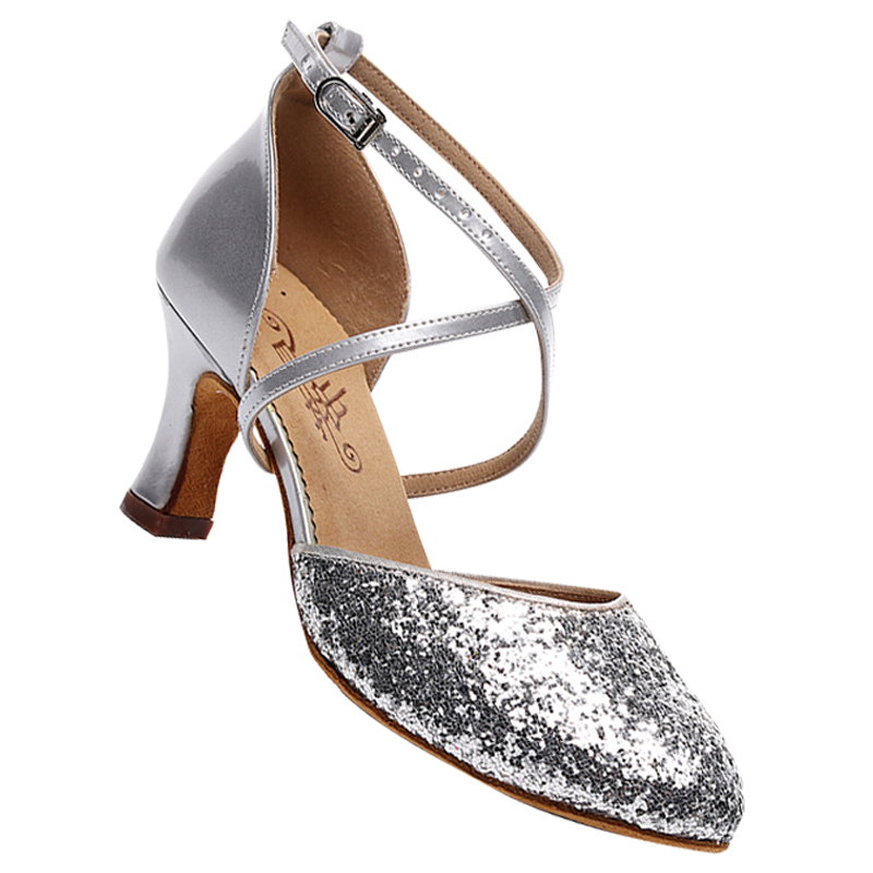 贝蒂舞鞋亮片103女摩登舞蹈鞋交谊舞国标舞金色探戈摩登舞鞋