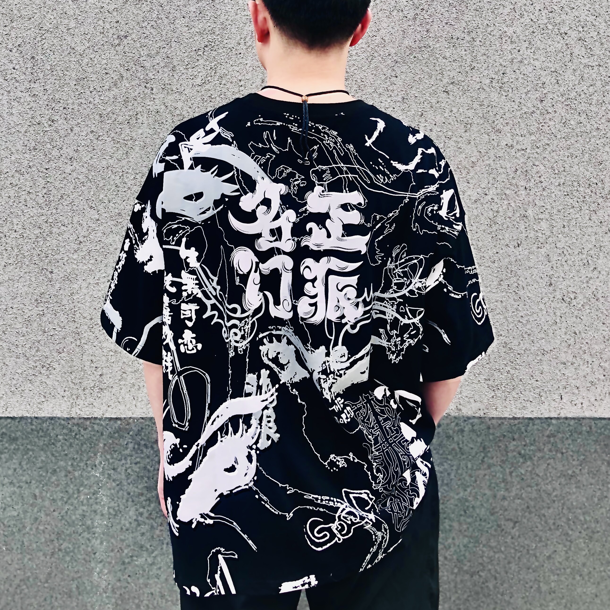 朱敬一国潮中国国风名门正派男女女同幸运情侣t恤