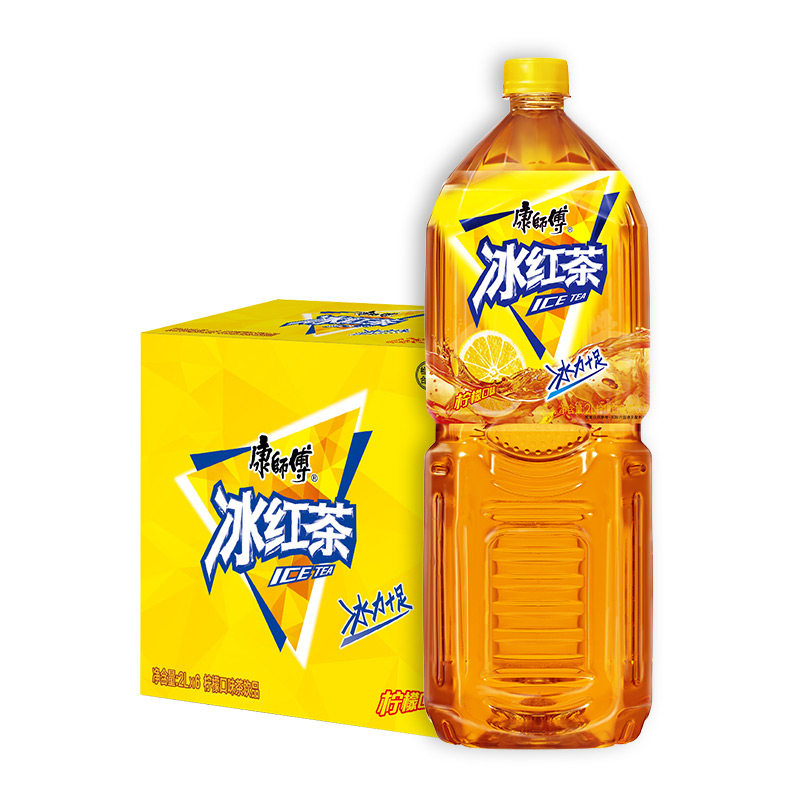 康师傅冰红茶2l整箱6瓶茶饮料绿茶鲜果橙2升茉莉蜜茶大瓶果汁饮品