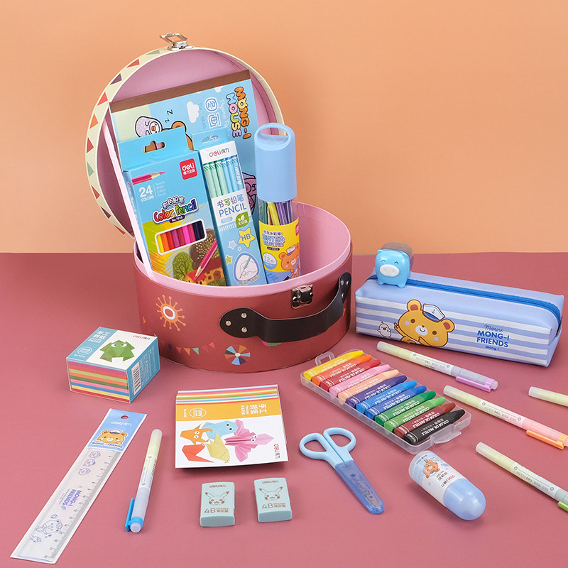 文具得力生日奖品女孩子三男二年级一年级大班必备文具套装