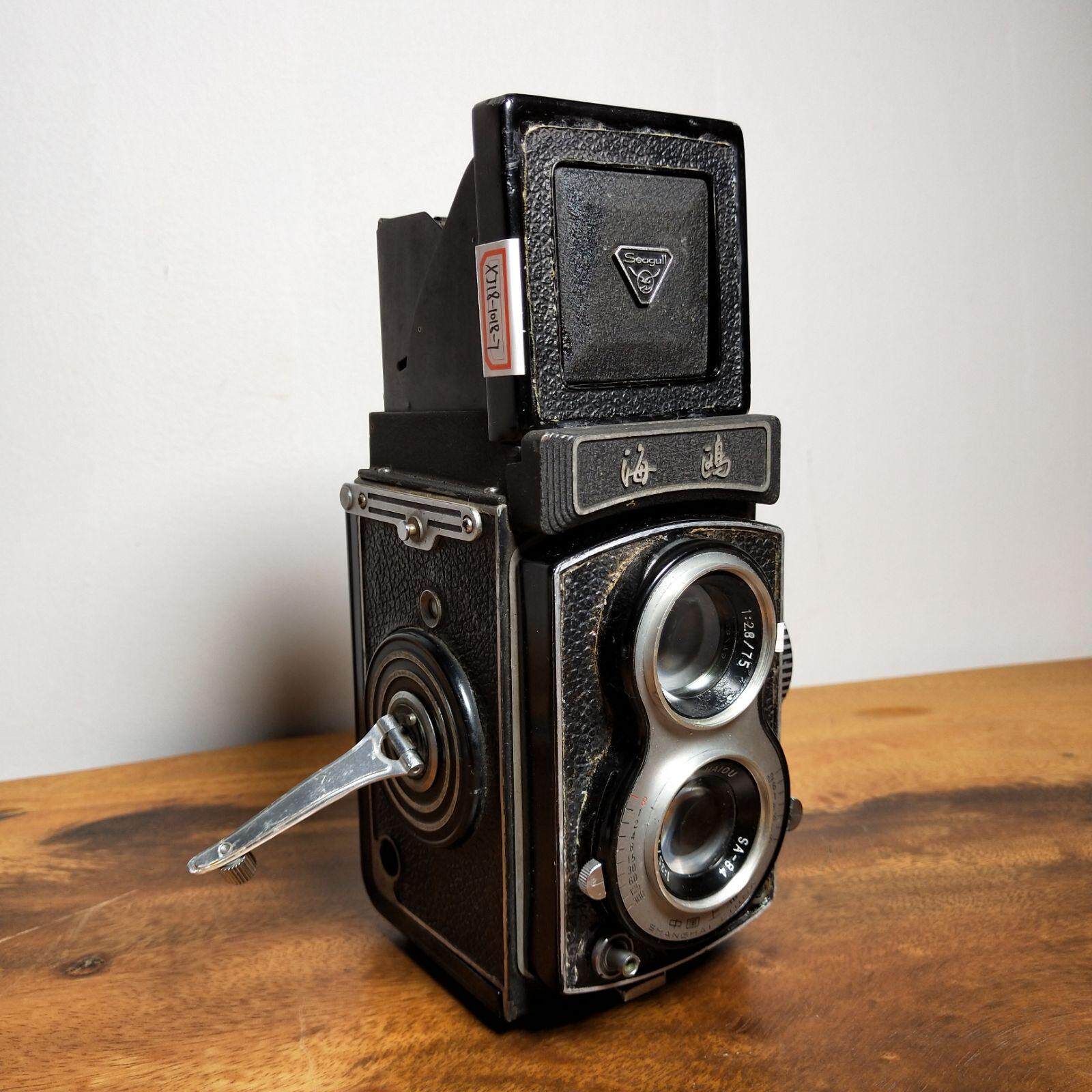 相机古董收藏国产经典海鸥4a白脸手摇卷片收藏相机