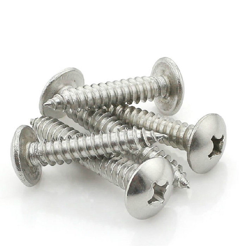 螺丝钉按斤m4m5扁头不锈钢自攻十字圆头加长长大螺钉