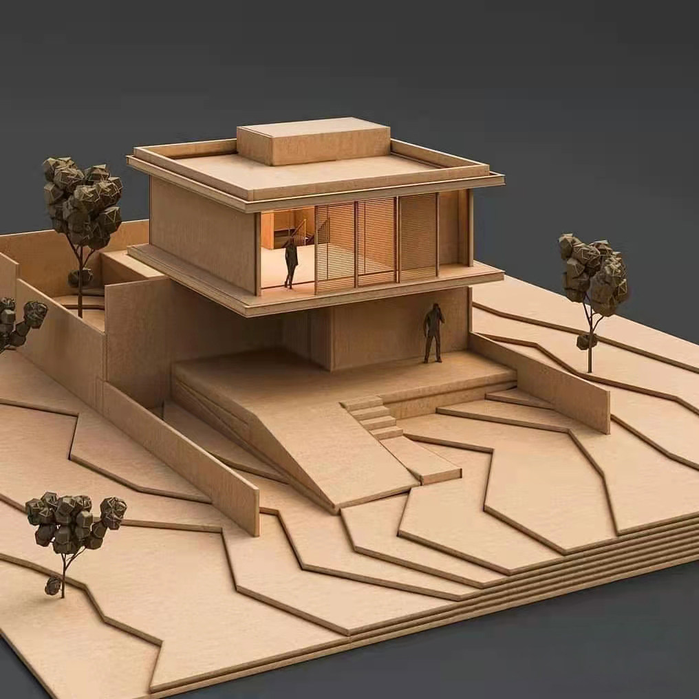 图纸雕刻船模椴木木板亚克力激光切割建筑模型加工模型制作工具