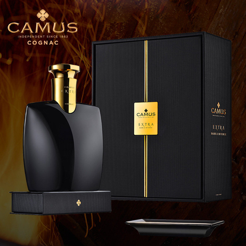 camus卡慕特醇夜色干邑礼盒套装700ml法国进口白兰地