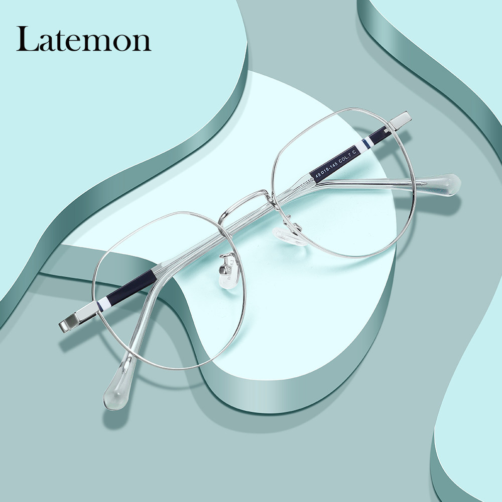 latemon浪特梦眼镜素颜韩版近视大脸网红眼睛金属眼镜架
