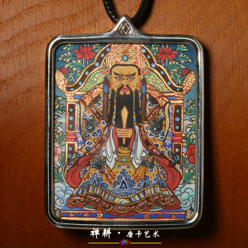 五爷手绘唐卡五台山随身身微唐热贡本命佛佛吊坠项坠