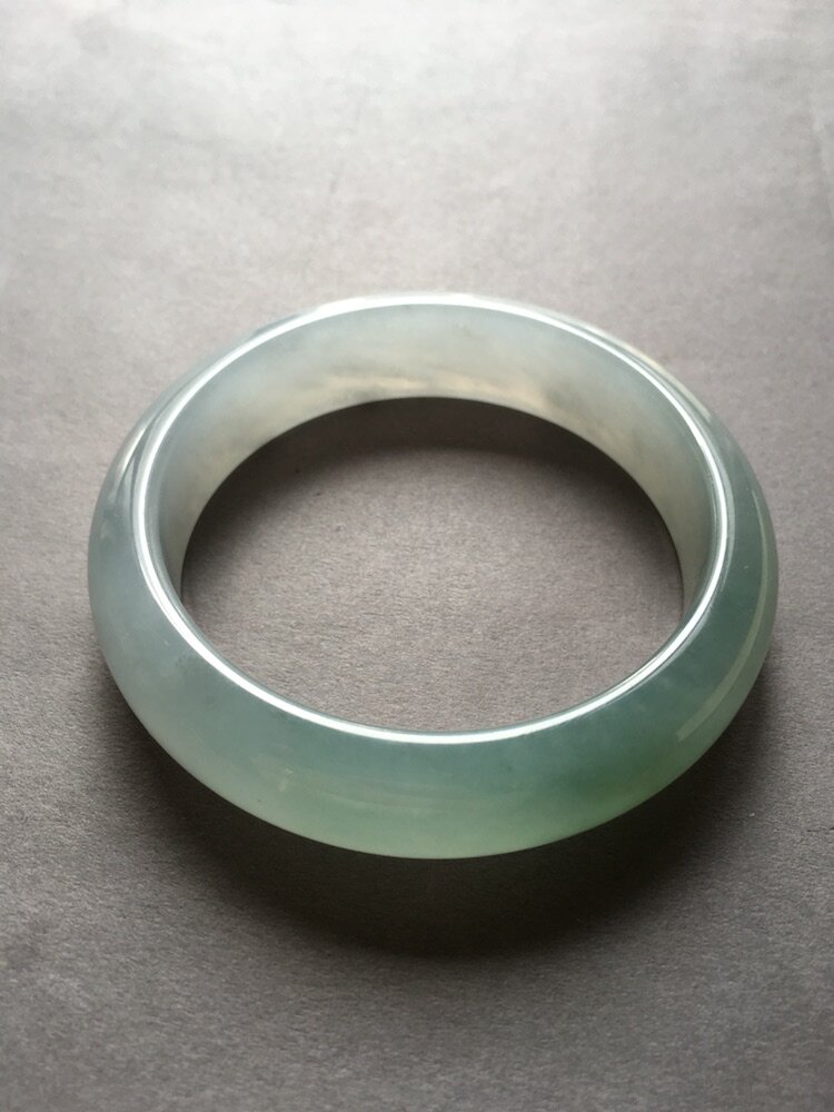 翡翠禄来糯冰种水化手镯手环56天然玉石女士手饰手镯