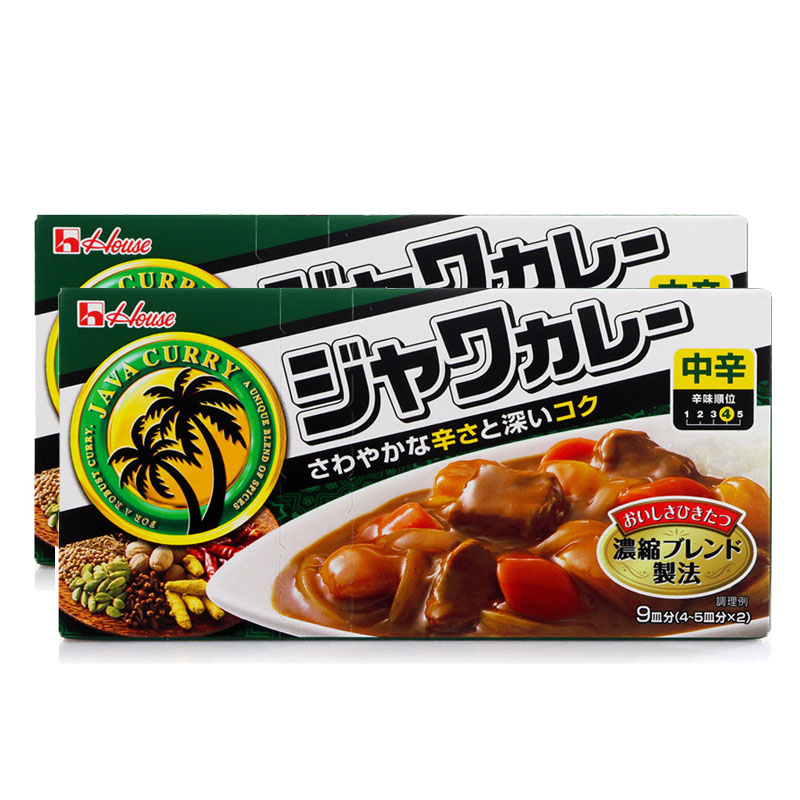 咖喱日本进口好侍嘉华185g酱中口味即食调味料咖喱