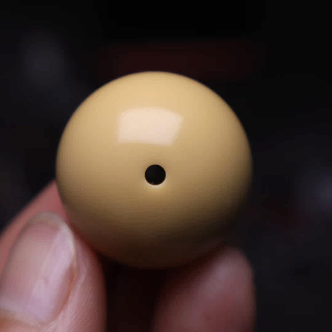 天然金膏玉玉化料大圆珠散珠隔珠配多宝手串锁骨链佛珠菩提配饰