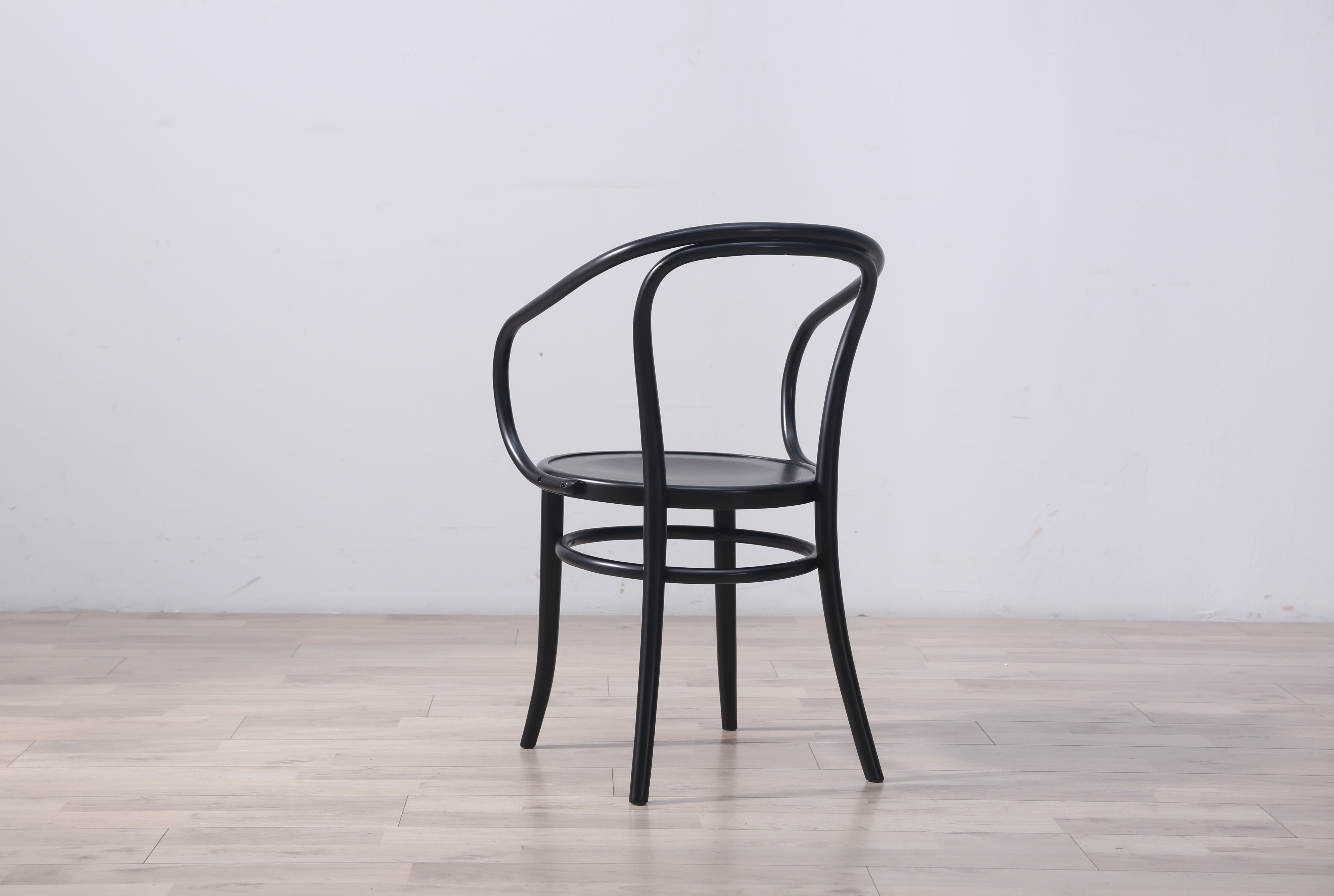 十一大实木弯曲圆背扶手家用木椅复古餐椅