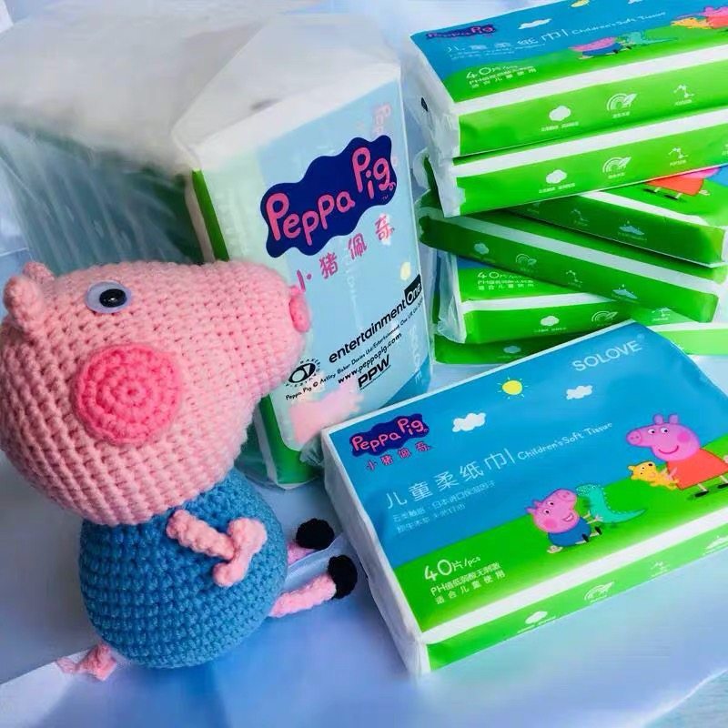 solove米菲小猪佩奇儿童纸巾抽取软包装婴儿抽纸宝宝抽纸