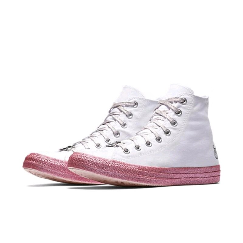 匡威mileycyrus麦莉联名白色高低男女帆布鞋