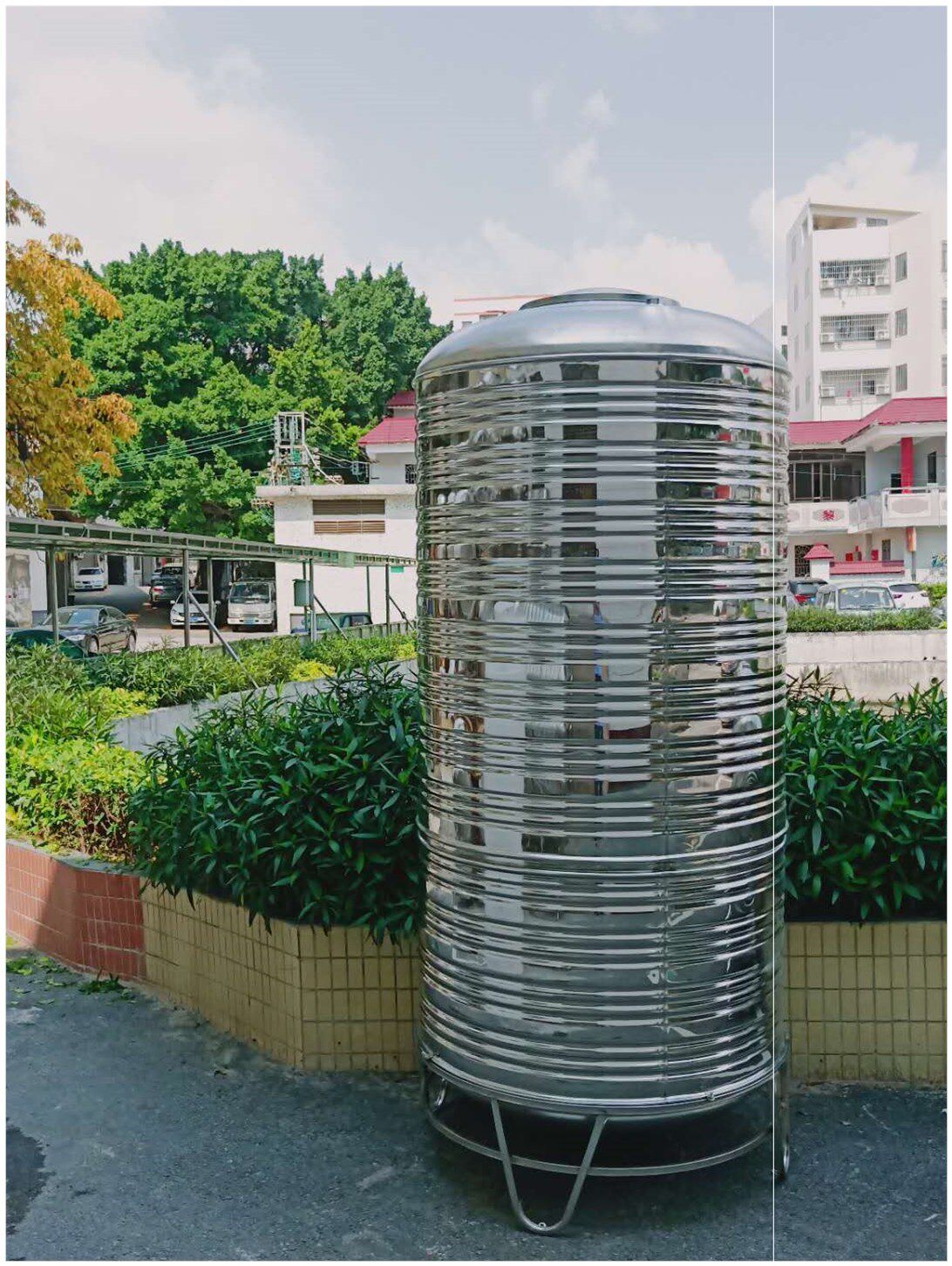 水箱不锈钢家用蓄水保温卧式消防水塔圆形立式水桶