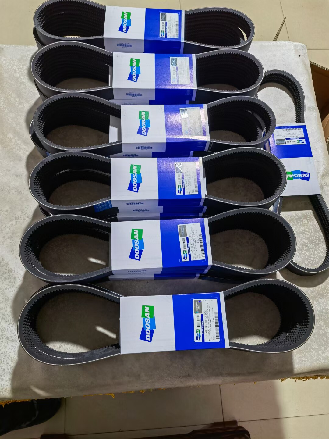 斗山doosan柴油发电机风扇皮带65968010195a大宇配件进口发电机组零