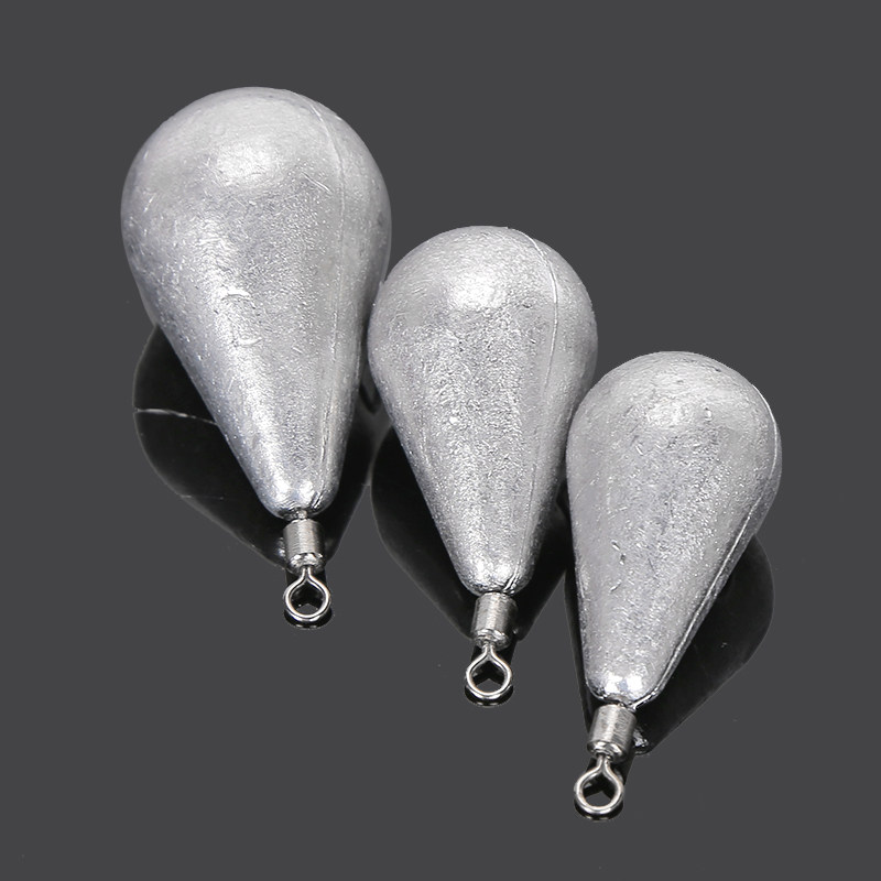 足克转环水滴型美式带环铅坠通心坠海竿铅坠抛钓鱼铅坠