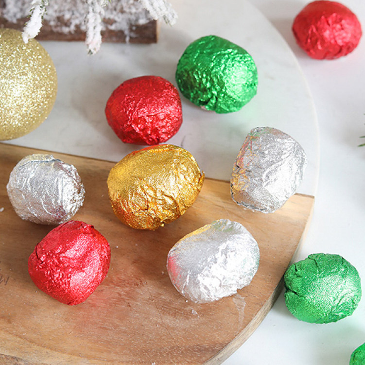 巧克力橘皮纹铝箔纸食品品级芝麻锡纸包装纸奶枣锡纸