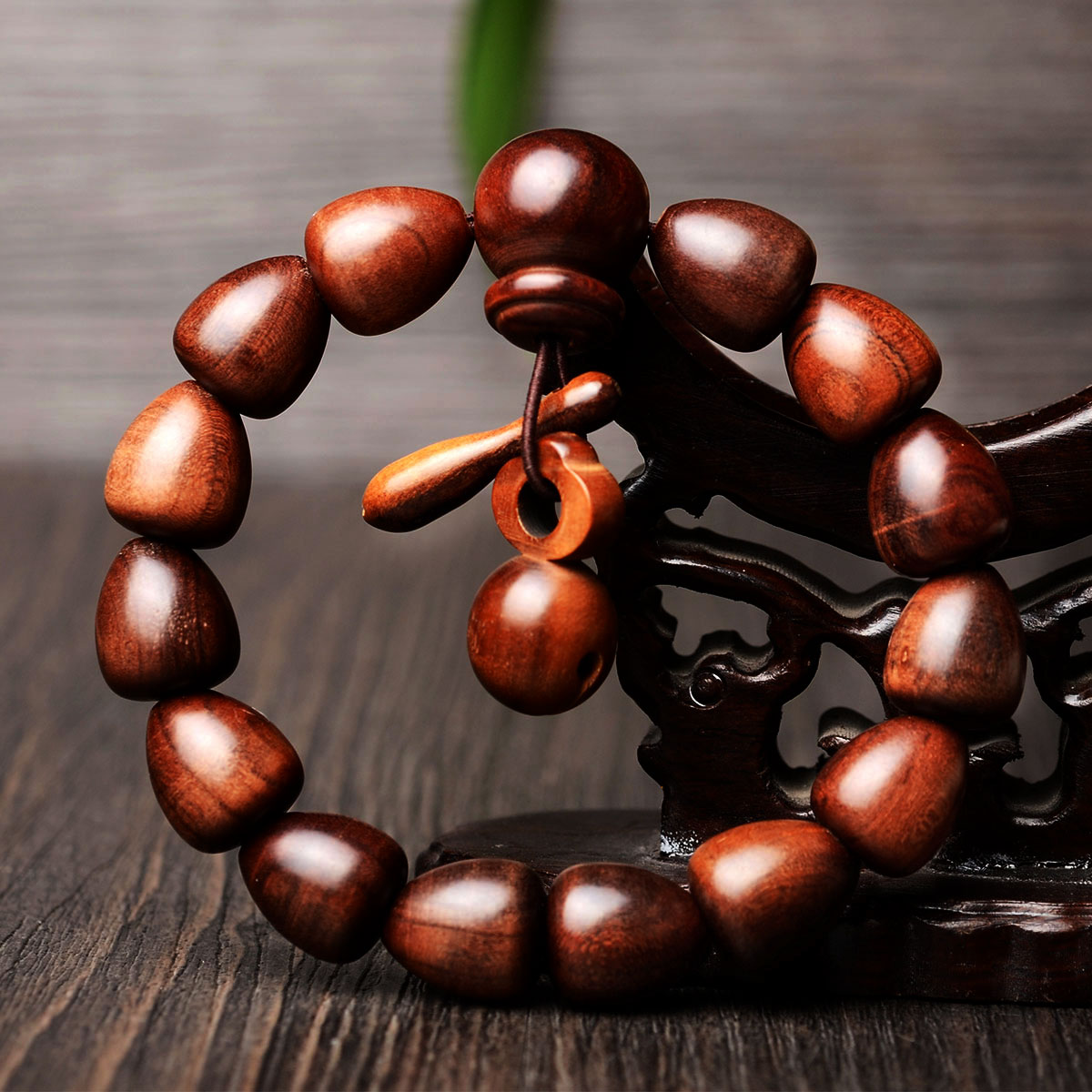 宏图好运雷击桃木木鱼手链手串男士女士情侣款手串手链