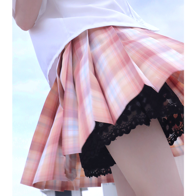 黑色南瓜底裤打底蕾丝短裤保险卷边jk薄款打底裤