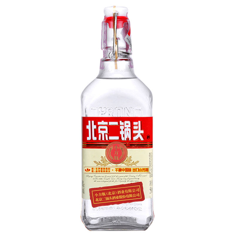 永丰牌北京二锅头出口型小方瓶红标42度清香型500ml*6瓶白酒箱装