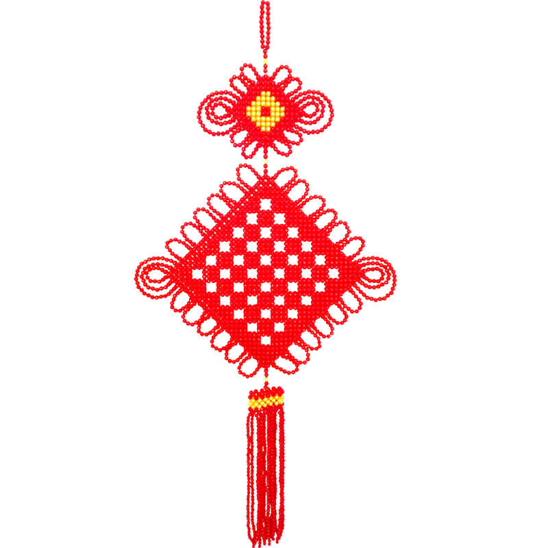 纯手工串珠大中国结挂件家居饰品办公室客厅玄关喜庆结婚大挂件