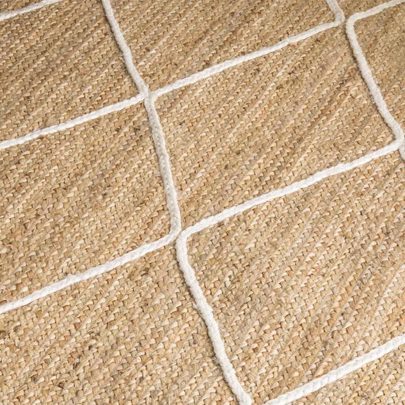 漫威新品黄麻地毯北欧田园风客客厅卧室床边地毯