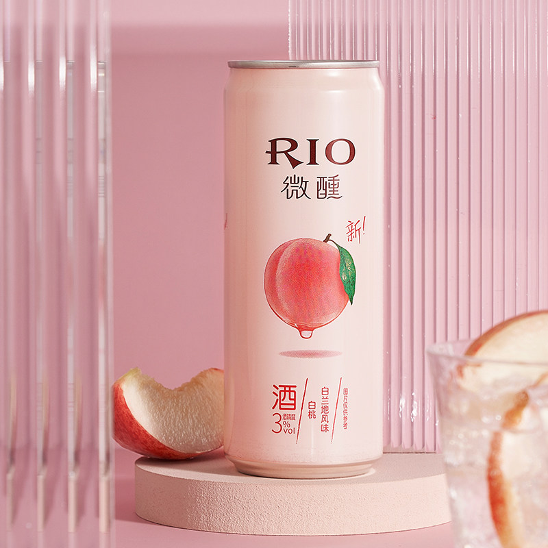 锐澳rio微醺玫瑰荔枝口味洋酒预调酒鸡尾酒330ml6多罐组合装