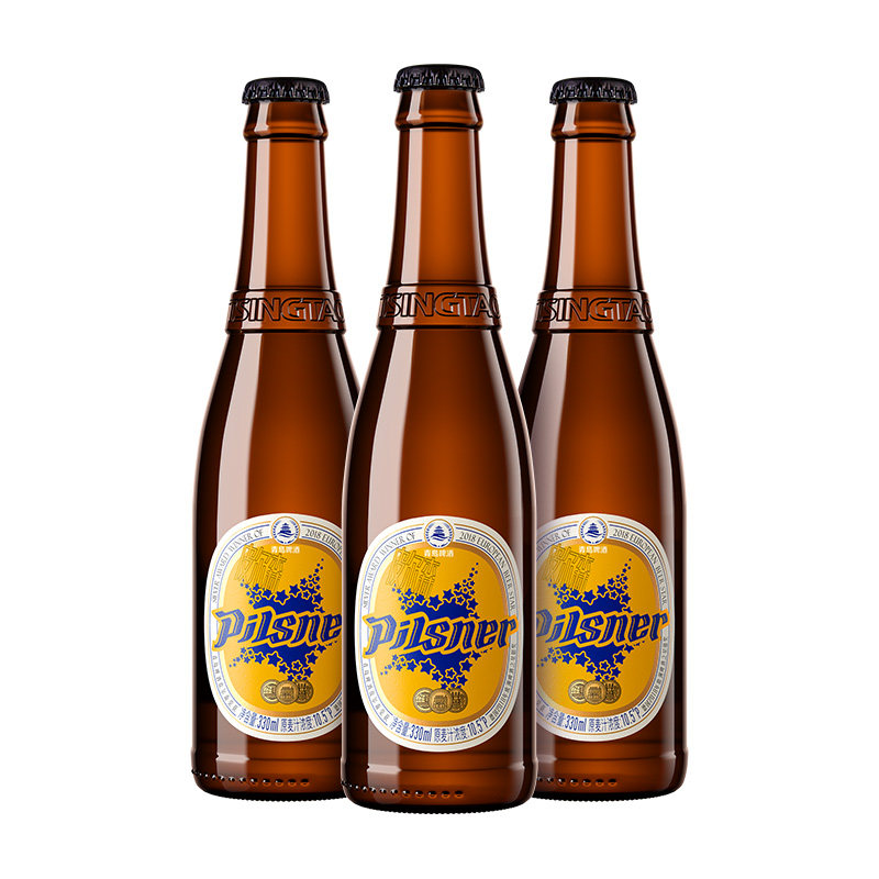 青岛啤酒皮尔尔森10.5度330ml24瓶箱啤麦精酿官发货啤酒