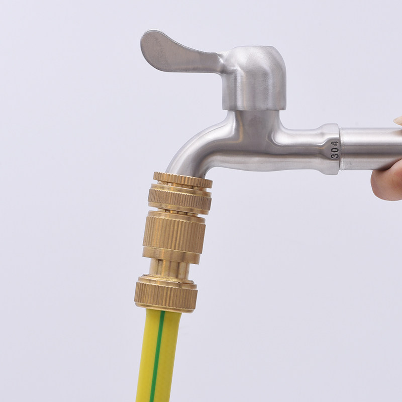 铜4/6分洗衣机水龙头奶嘴接头进水管快接转换器铜奶嘴快接接口