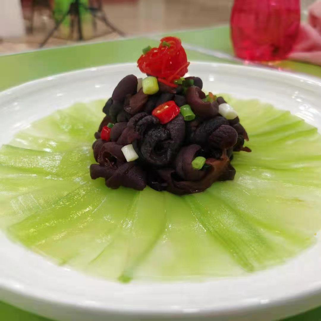 凉拌qq墨鱼皮鱼皮丝酒店饭店半成品凉菜开袋半成品水产