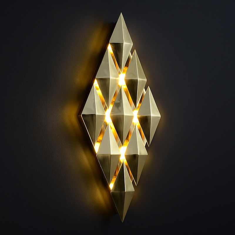 壁灯后现代菱形简约古典客厅餐厅背景墙过道走廊壁灯