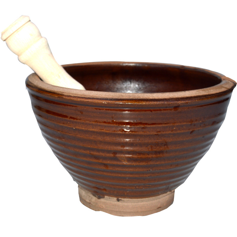 辣椒安仁土陶压蒜擂钵擂茶研磨加厚捣蒜陶瓷剥蒜器