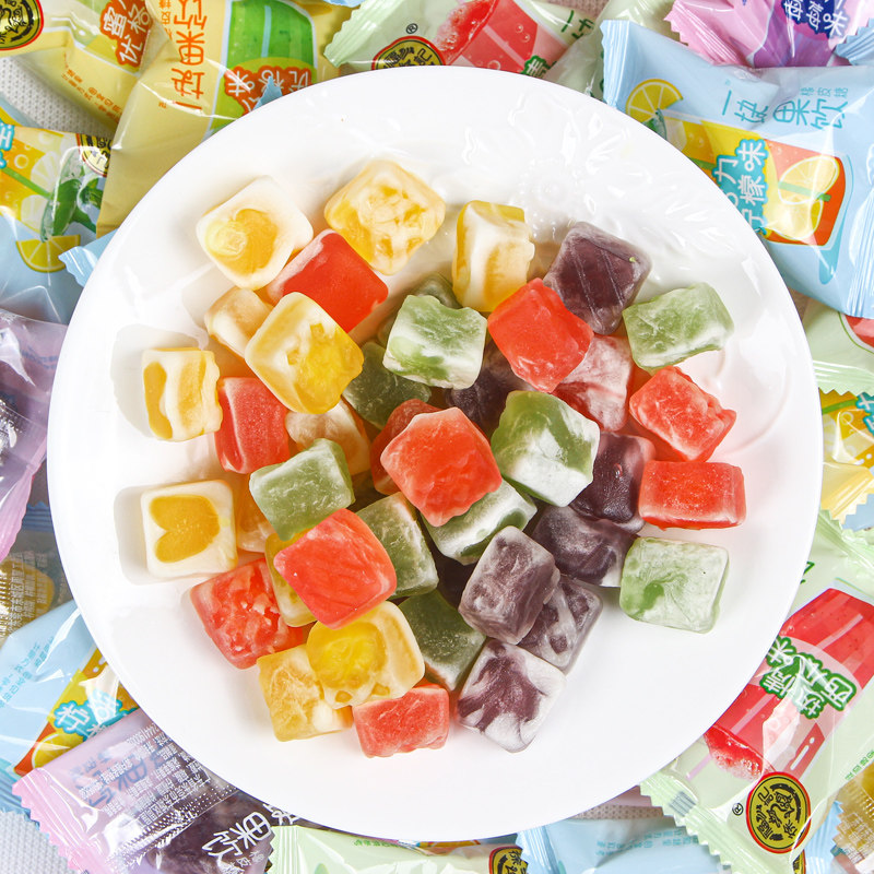 徐福记一块果饮散装200g橡皮糖水果喜糖软糖大学生糖果