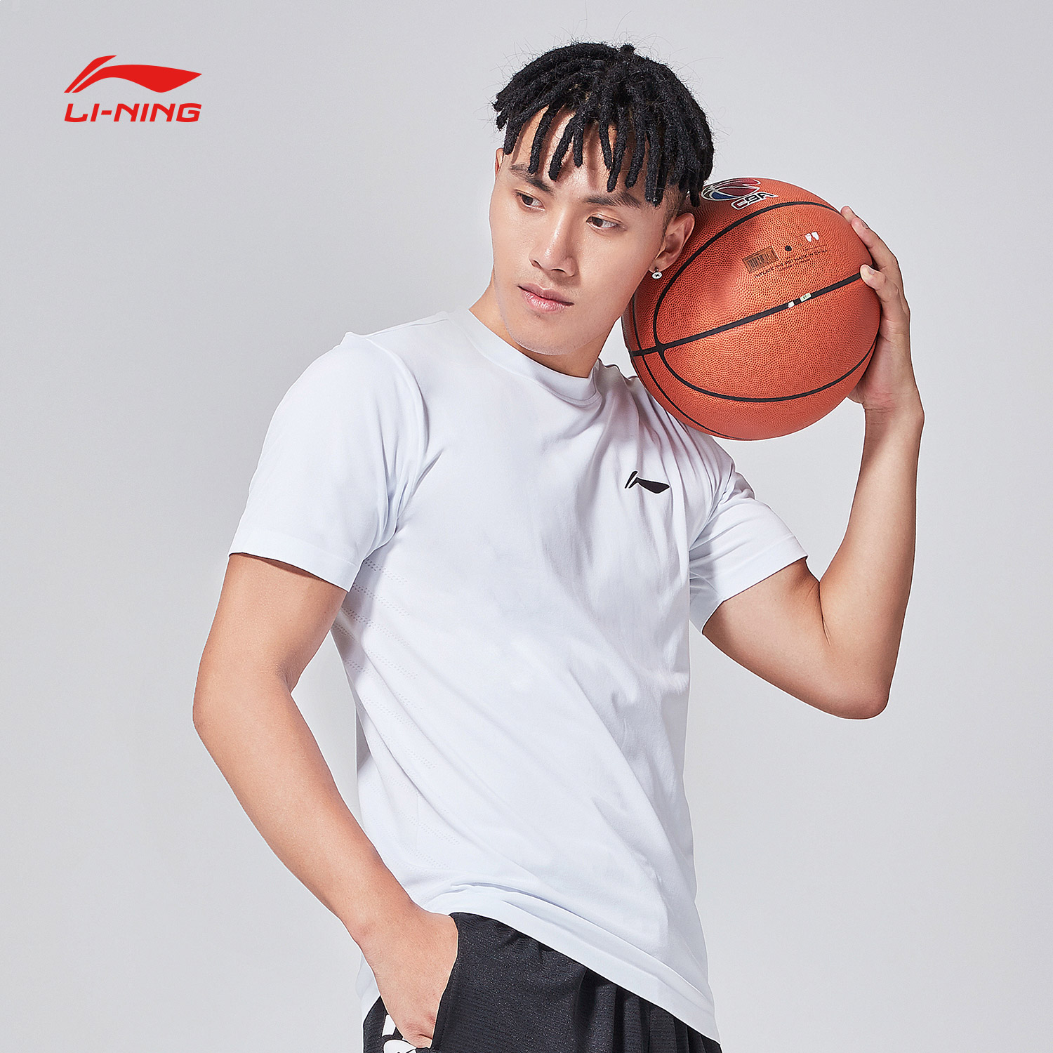 李宁短袖t恤男士新款篮球系列运动衣圆领上衣男装夏季运动服