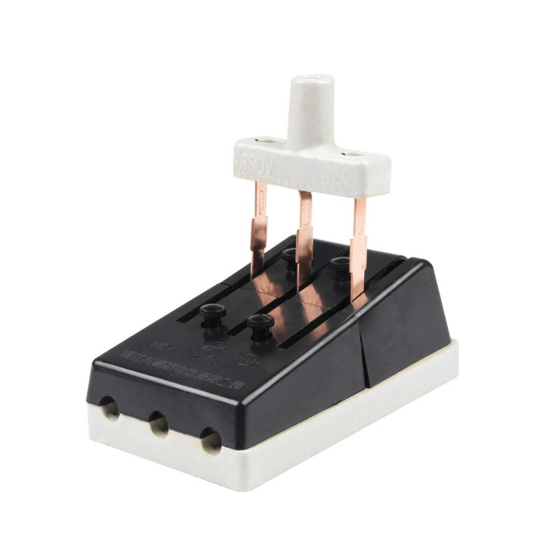 hk2单相32a两相2p闸刀开关220v63a黑色老式其它