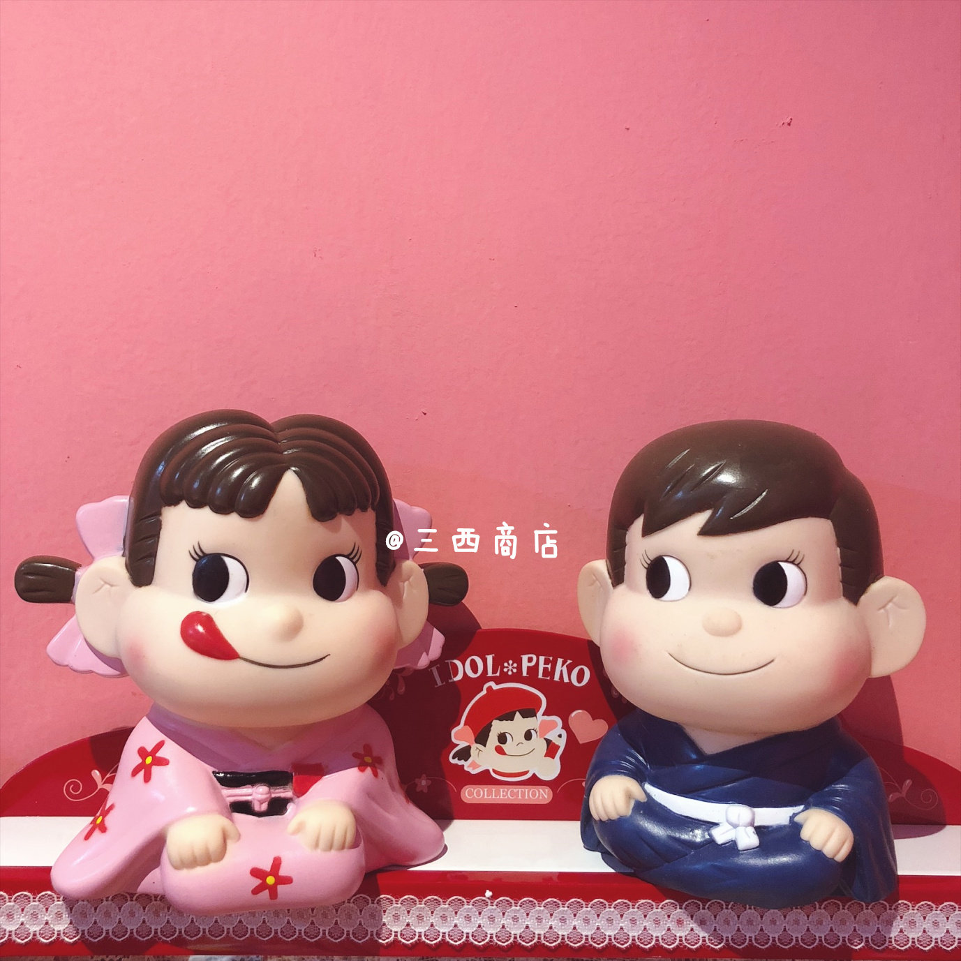 牛奶三西商店可爱卡通不二家peko公仔玩偶存钱潮玩盲盒