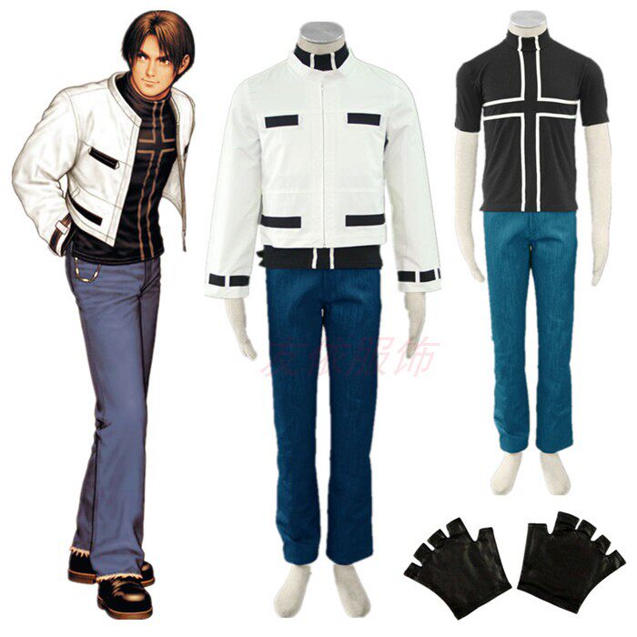 动漫游戏服饰cosplay拳王草雉1代拳皇kof八神服装cosplay男装