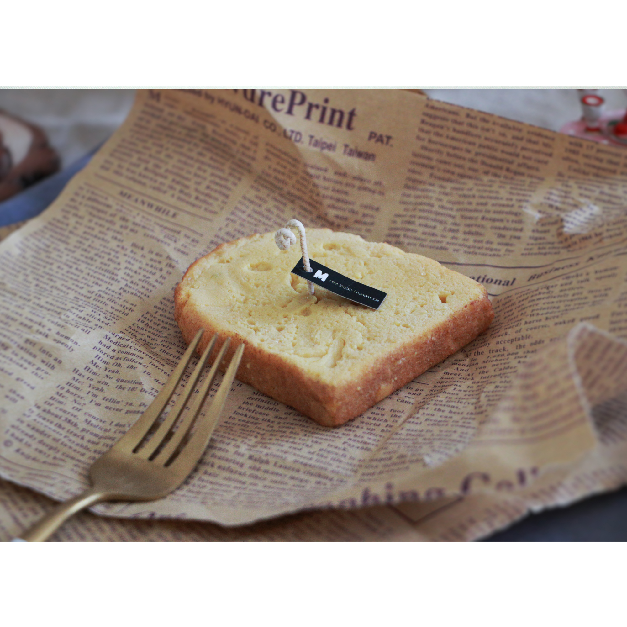 mvximstudio原创吐司樱桃面包造型香薰蜡烛生日礼物香薰蜡烛