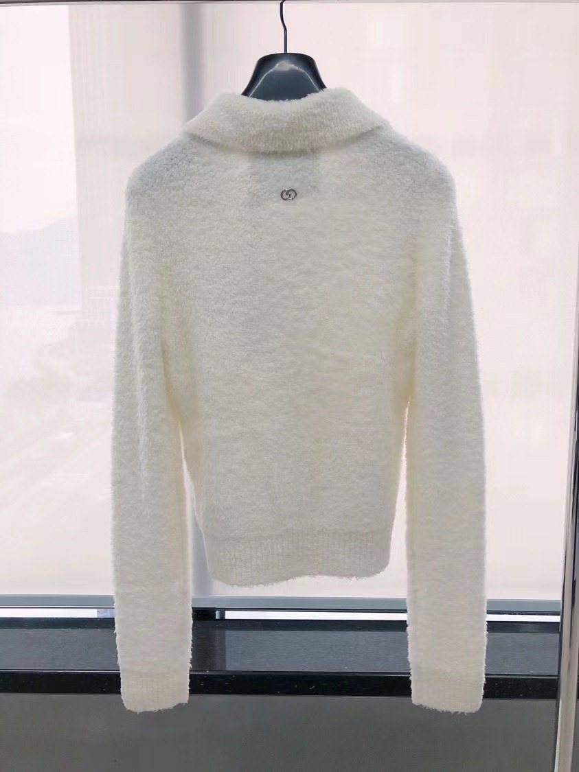 现货chestercharles女士新款爱心字母图案开衫外套毛针织衫