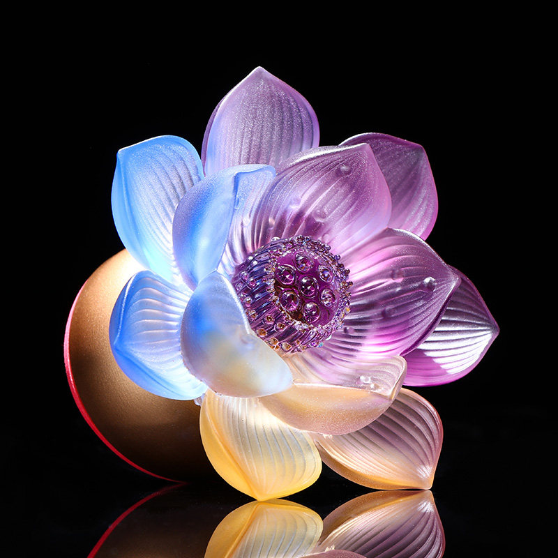 花灯秦歌琉璃莲花供佛迷你电池池莲小号佛前烛台