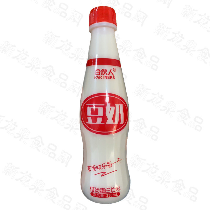 广州发货合伙人豆奶330ml整箱24瓶早餐植物蛋白植物蛋白饮料