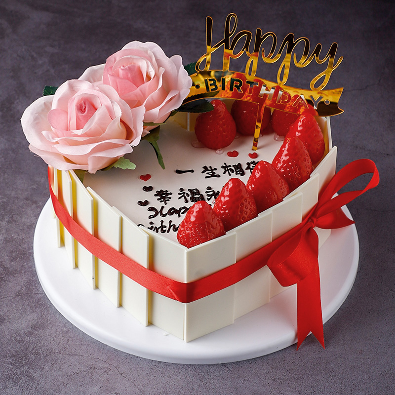 蛋糕心形爱心花卉水果网红模型2020新款生日仿真水果